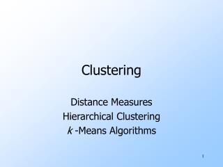 Clustering