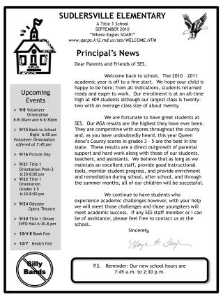 Principal’s News