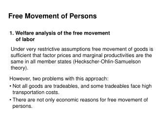 Free Movement of Persons