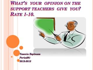 What’s your opinion on the support teachers give you? Rate 1-10.