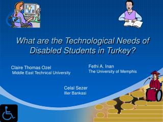 What are the Technological Needs of Disabled Students in Turkey?