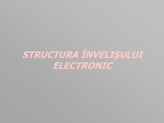 STRUCTURA ÎNVELIŞULUI ELECTRONIC