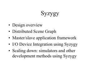 Syzygy