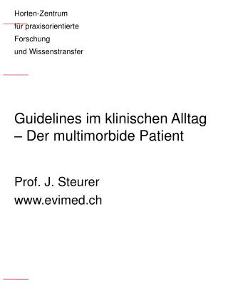 Guidelines im klinischen Alltag – Der multimorbide Patient