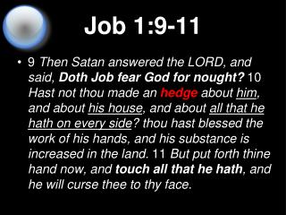 Job 1:9-11
