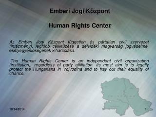 Emberi Jogi Központ Human Rights Center