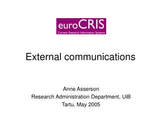 External communications