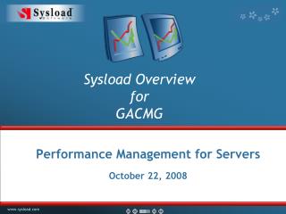 Sysload Overview for GACMG