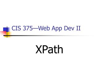 CIS 375—Web App Dev II