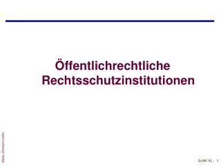 Öffentlichrechtliche Rechtsschutzinstitutionen