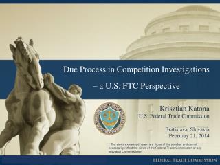 Due Process in Competition Investigations – a U.S. FTC Perspective