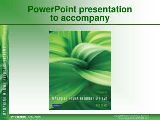 PowerPoint presentation to accompany