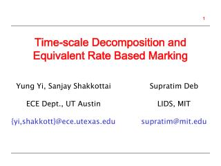 Time-scale Decomposition and Equivalent Rate Based Marking