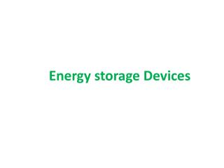 Energy storage Devices