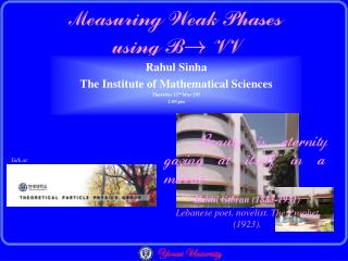 Measuring Weak Phases using B ! VV