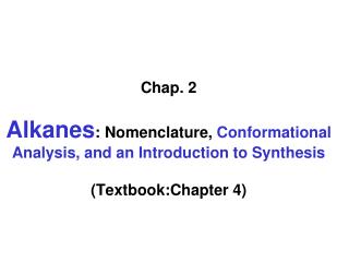 Shapes of Alkanes