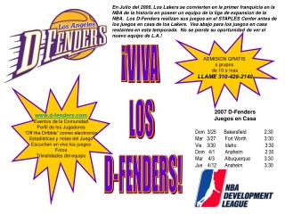 2007 D-Fenders Juegos en Casa Dom 3/25 Bakersfield 2:30