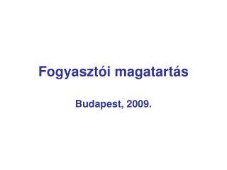 Fogyasztói magatartás