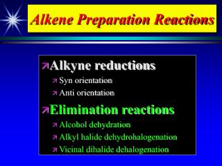 Alkene Preparation Reactions
