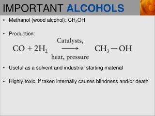 IMPORTANT ALCOHOLS