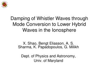 Damping of Whistler Waves through Mode Conversion to Lower Hybrid Waves in the Ionosphere