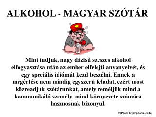 ALKOHOL - MAGYAR SZÓTÁR