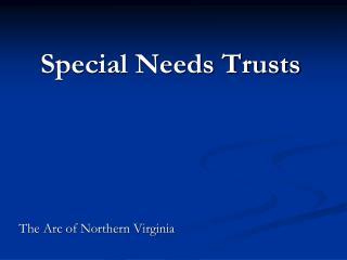 Special Needs Trusts