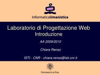 Laboratorio di Progettazione Web Introduzione