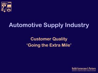 Automotive Supply Industry