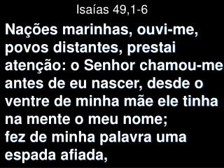 Isaías 49,1-6