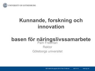 Kunnande, forskning och innovation basen för näringslivssamarbete