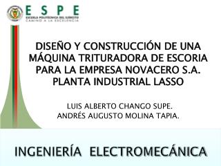 INGENIERÍA ELECTROMECÁNICA