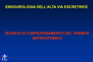 ENDOUROLOGIA DELL’ALTA VIA ESCRETRICE TECNICA DI CONFEZIONAMENTO DEL TRAMITE NEFROSTOMICO