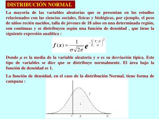 DISTRIBUCIÓN NORMAL