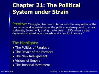 Chapter 21: The Political System under Strain