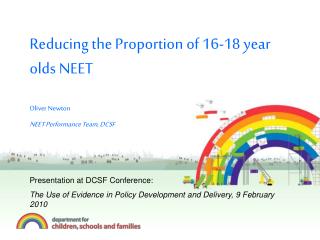 Reducing the Proportion of 16-18 year olds NEET Oliver Newton NEET Performance Team, DCSF