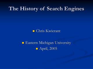 The History of Search Engines