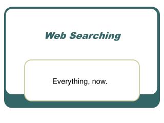 Web Searching