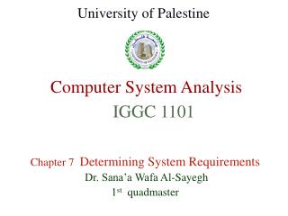 Computer System Analysis