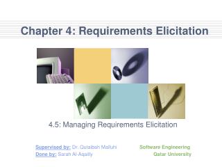 Chapter 4: Requirements Elicitation