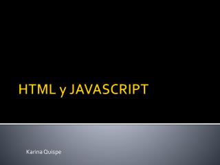 HTML y JAVASCRIPT