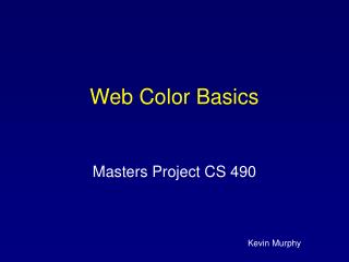 Web Color Basics