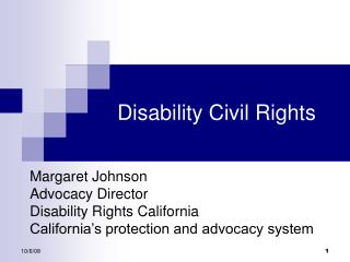 Disability Civil Rights