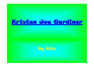 Kristen Joy Gardiner