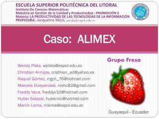 Caso: ALIMEX