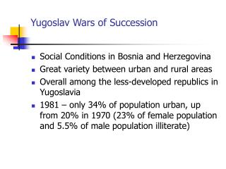 Yugoslav Wars of Succession