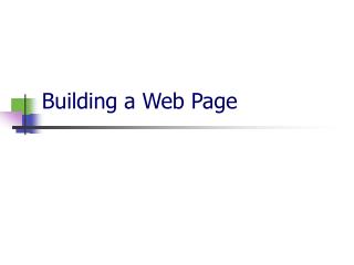 Building a Web Page