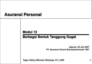 Modul 12 Berbagai Bentuk Tanggung Gugat