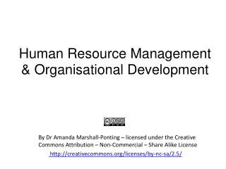 Human Resource Management &amp; Organisational Development