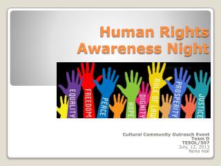 Human Rights Awareness Night